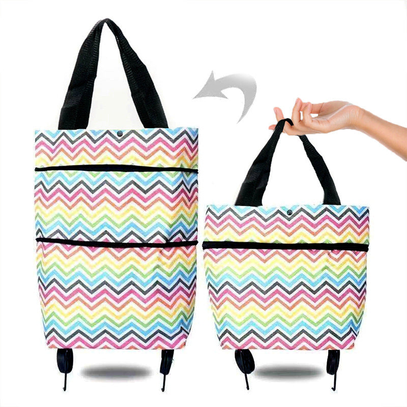 Portable Foldable Shopping Cart with Wheels