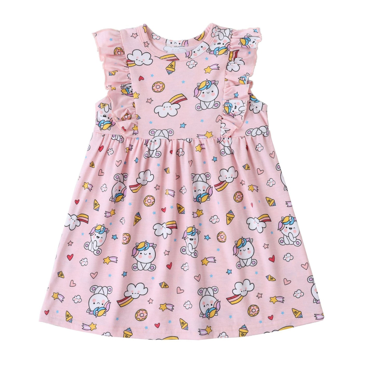 Cartoon Lace Sleeveless Round Neck Princess Dress for Girls