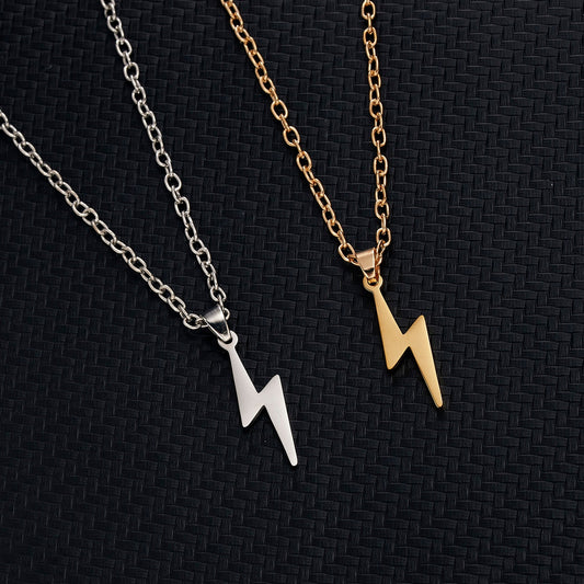 Long Chain Lightning Pendant for Women  or Men