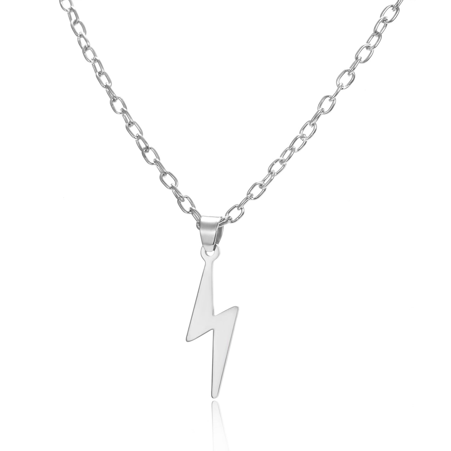 Long Chain Lightning Pendant for Women  or Men