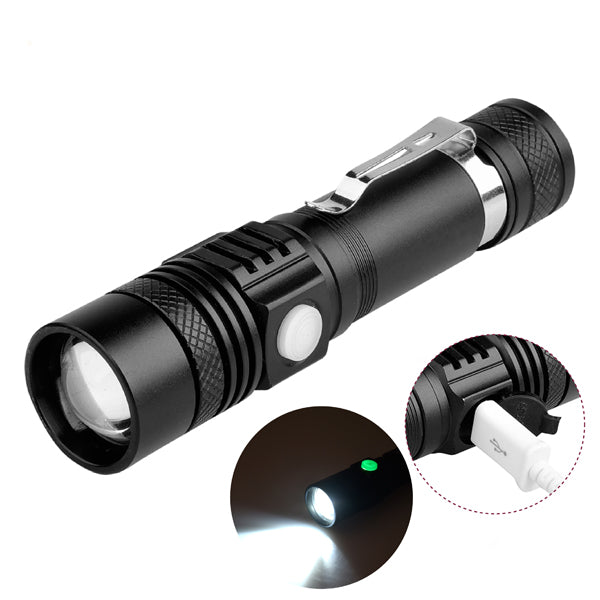 Rechargeable High-Intensity Flashlight with Zoom T6